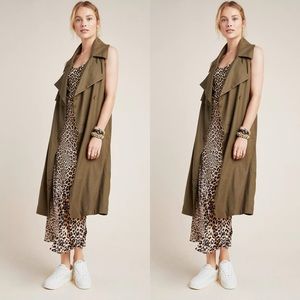 Anthropologie Hollis Tie-Front Trench Vest